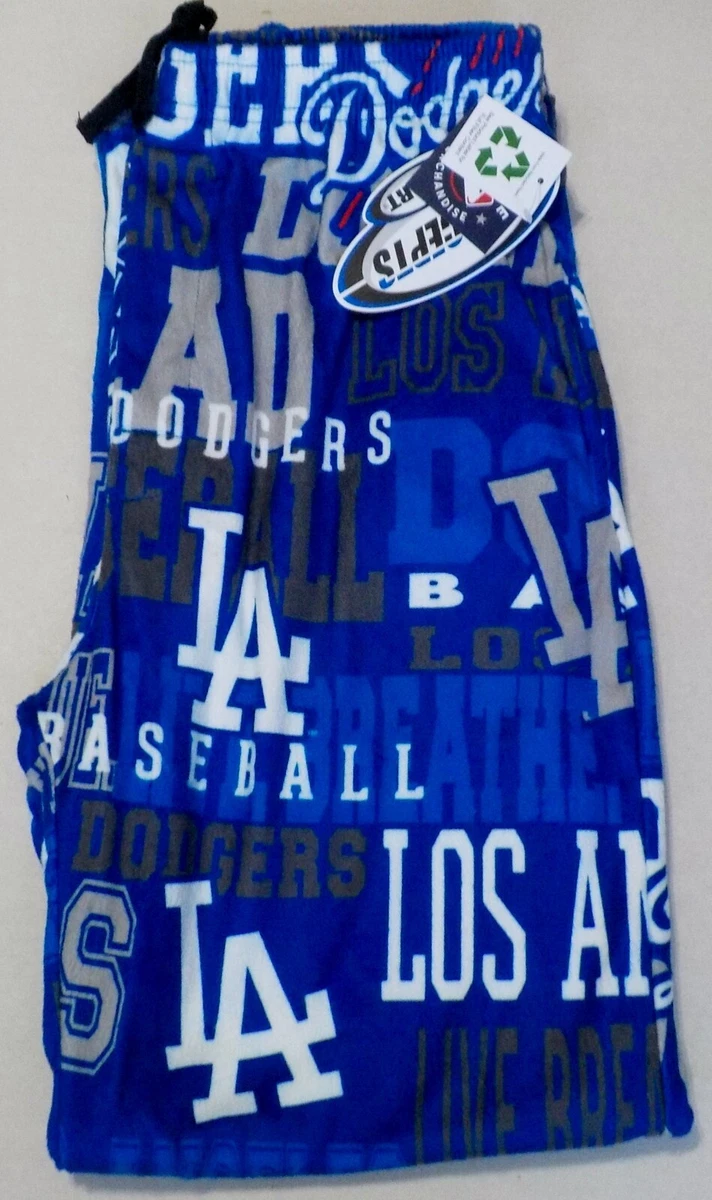 LOS ANGELES DODGERS MENS SLEEP LOUNGE PAJAMAS MICROFLEECE PANTS