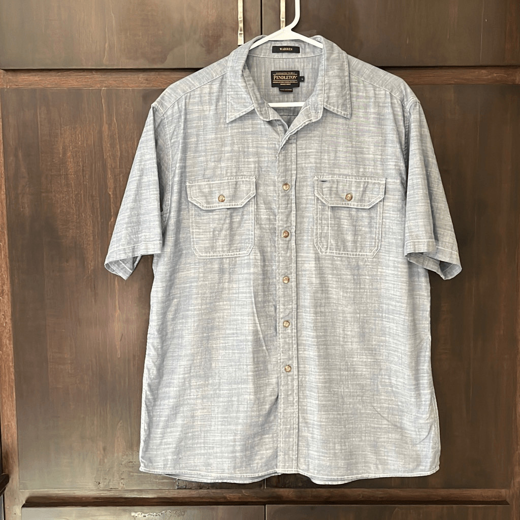 Pendleton Warren Short Sleeve Chambray Button Fro… - image 1