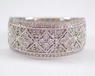 3Ct Lab-Created Diamond 14K White Gold Finish Half Eternity Wedding Band Ring