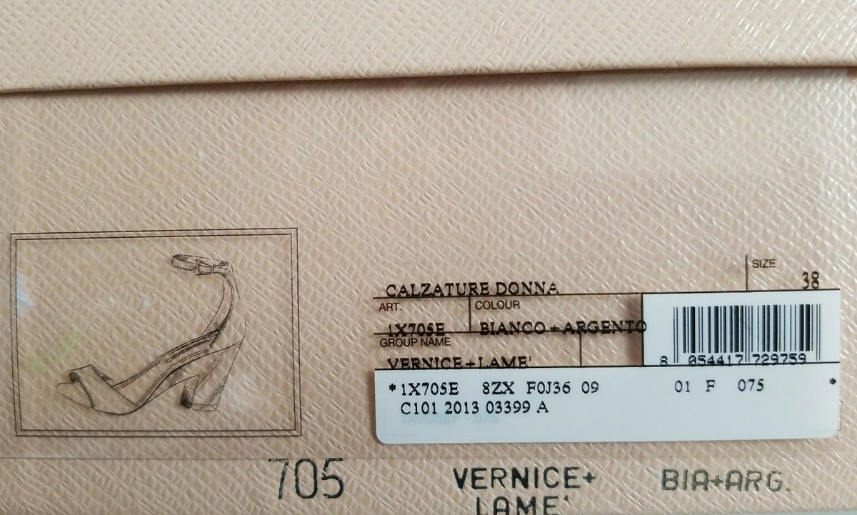 PRADA ICONIC WHITE PATENT CUTOUT WEDGE UNIQUE HEEL LOGO EU