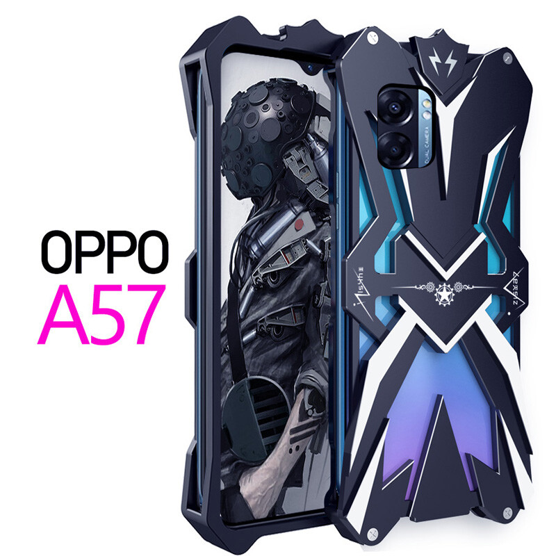 Powerful Shockproof Metal Armor For OPPO A57 4G 2022 Case Cover