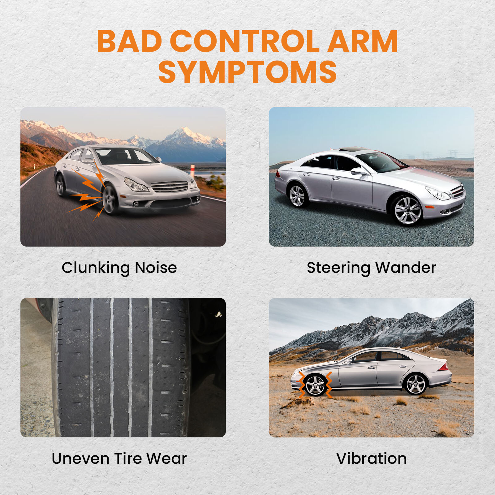 Front Control Arm Tie Rods Ball Joints Assembly for Mercedes Benz E320 2003-2008