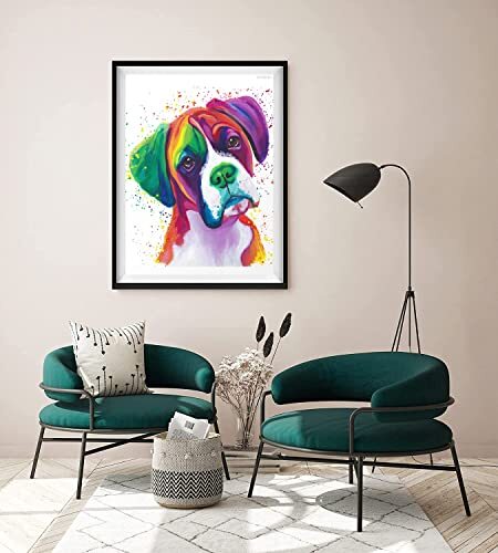 YSCOLOR Diamond Painting 5D Diamant Peinture Kits Boxer Chien Jouant Avec Balle Diy Pleine Perceuse Strass Broderie Photos Diamant Art Kits Pour