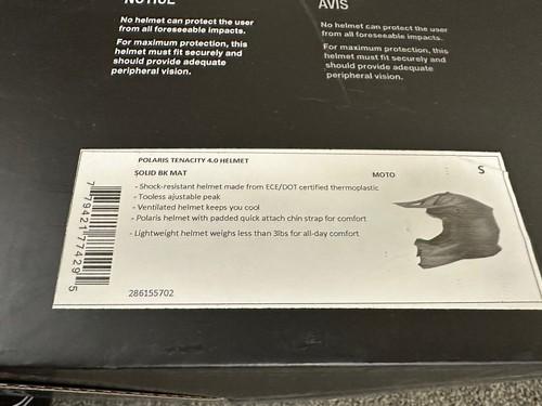 Polaris 4.0 Snowmobile Helmet DOT ECE Ventilated Padded (Small) Black - Picture 4 of 4