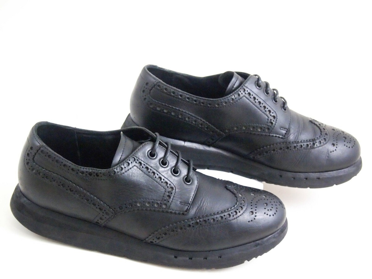 Prada 4E2604 Mens Brogues 39.5 US 6.5 Black Leather Lug Sole  display picture 3