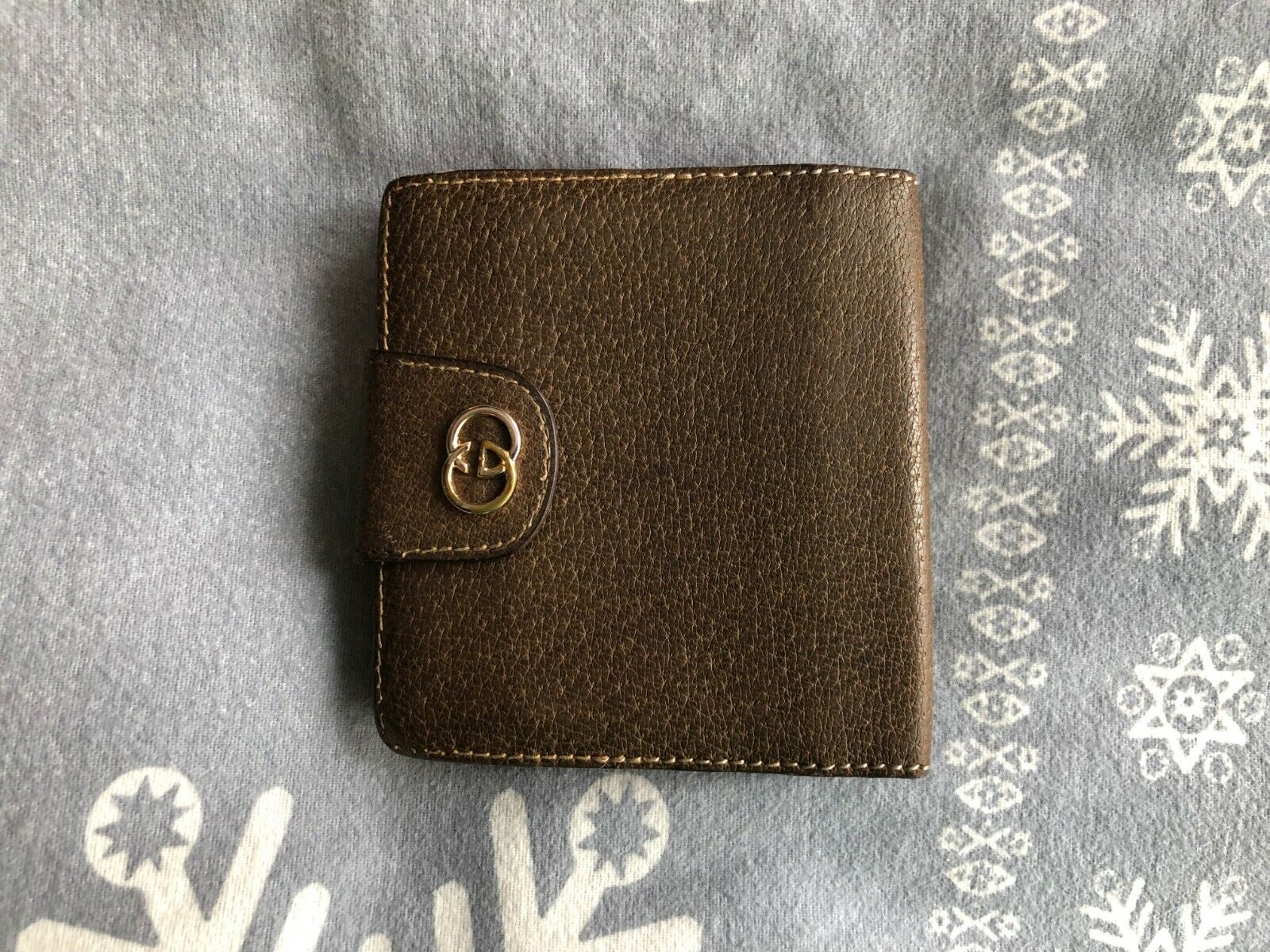 Gucci Genuine Vintage Brown Leather Wallet