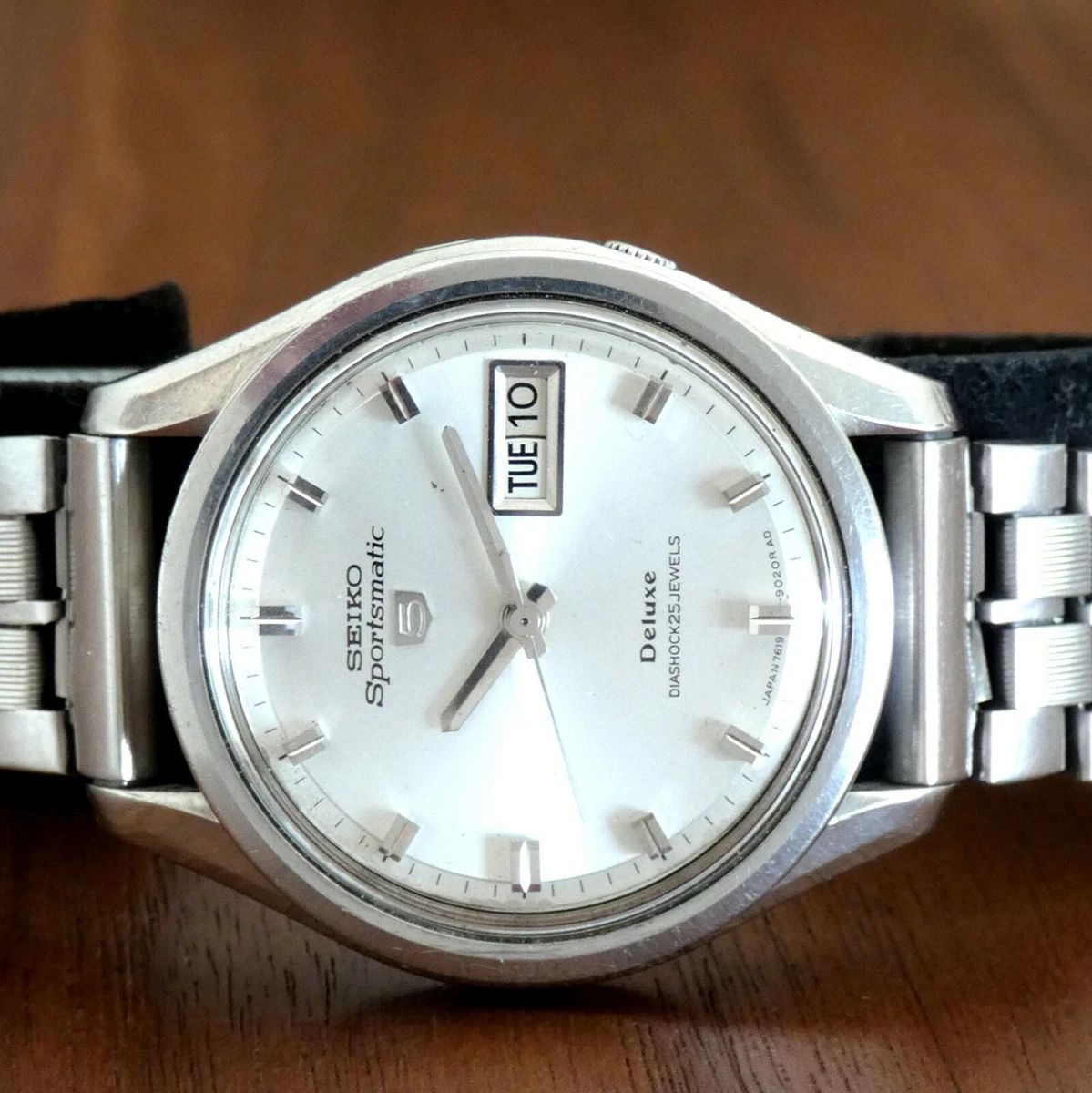 Seiko Sportmatic Deluxe 7619 -9010 Automatic 38mm 1967 Serviced 25j Vintage