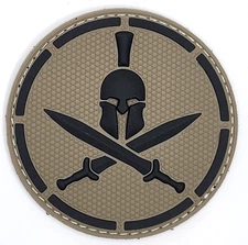 Spartan Helmet PVC MilSpec Monkey Tactical Army Military Morale Patch ACU DARK