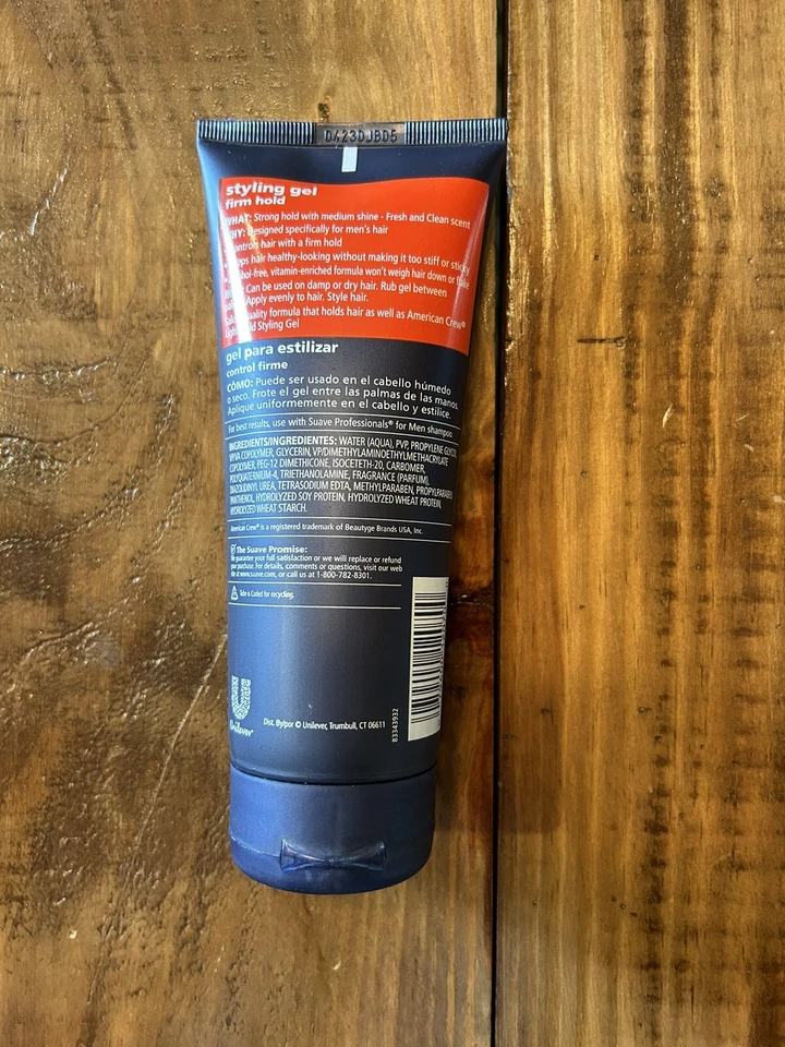 LOTE (3) GEL DE PEINADO SUAVE PROFESIONAL HOMBRE ALTA SUJECIÓN BRILLO MEDIO 7 OZ Foto 3 de 4