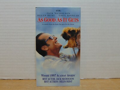 As Good As It Gets Jack Nicholson Helen Hunt PG-13 VHS Pre-Owned (2)