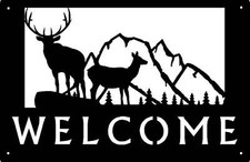 Elk Overlook Welcome Sign - - Made in America - Outdoor Decor