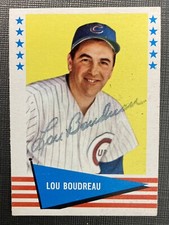 1961 Fleer Baseball Greats #94 Lou Boudreau Signed Autographed Card COA Indians