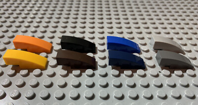 LEGO Parts 50950 (4pcs) Slope, Curved 3x1 Smooth Choose Color