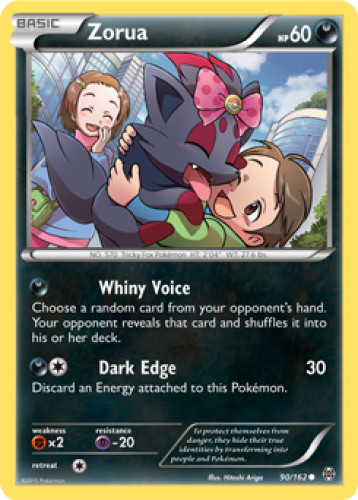 1x Zorua 90/162  XY BREAKthrough Pokemon TCG Card NM