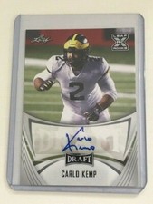 CARLO KEMP 2021 Leaf Draft Football Auto Autograph Michigan Wolverines
