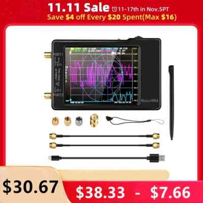 Vector Network Antenna Analyzer 4'' Display 10KHz-1.5GHz With SD Card Slot