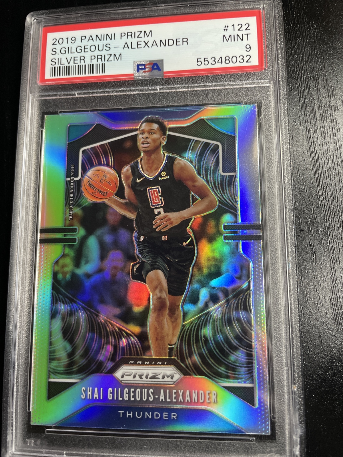 Shai Gilgeous-Alexander 2019 Panini Prizm Silver Prizm PSA 9 Mint