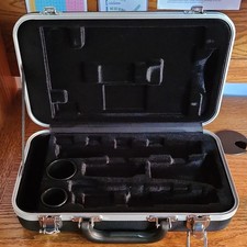 Jupiter Black Hard Clarinet Case Padded Foam Interior