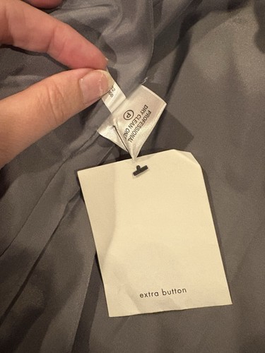 Calvin Klein Women Size 12 Double Breasted Grey Wool Peacoat - Picture 5 of 8