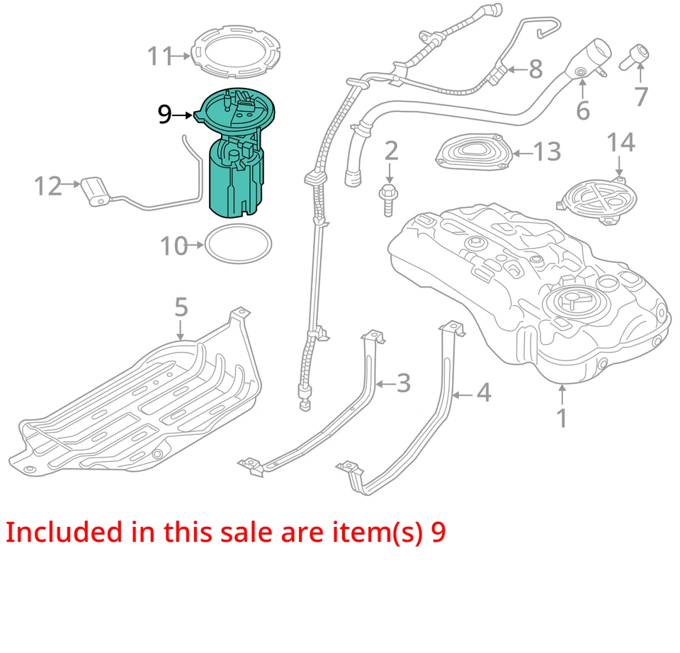 2021 Jeep Renegade Fuel Pump Assembly 1.3L 4WD Used 33K Miles OEM - Image 3 of 4