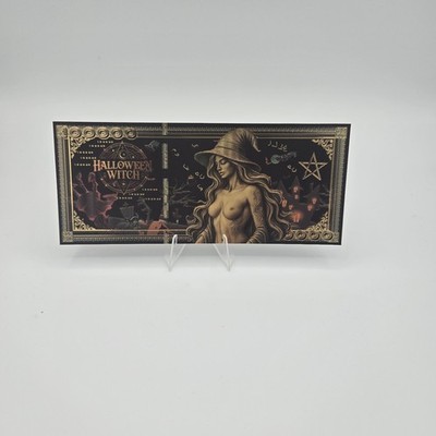  Gold Foil Plated Sexy  Halloween Witch Collectable Banknote   