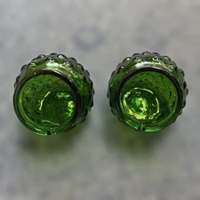 Green Glass Ashtray Mid Century Collectible Vintage Green Blown Glass