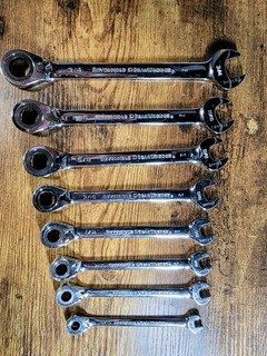 Juego de llaves de trinquete combinadas SAE de 8 piezas 5/16 3/4"
