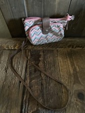 Woman’s Small. Purse Zip Pink and Grey Color Zip and Snap Buckle Closure Used