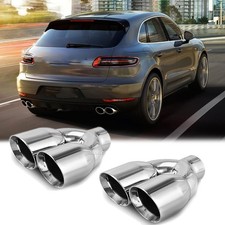 For Porsche Macan Gts 2.5 In To Dual 3.5 Outlet 9.5 Quad Exhaust Tips Muffler For Porsche Macan Gts 2.5 In To Dual 3.5 Outlet 9.5 Quad Exhaust Tips Muffler