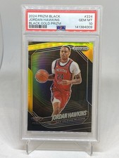 2024 BLACK GOLD PRIZM Jordan Hawkins SSP/5 PSA 10 GEM MT POP 1