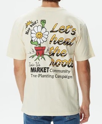 MARKET  Community THE ROOTS SHIRT Men s L Let's Heal The Roots Sand Brown READ!!