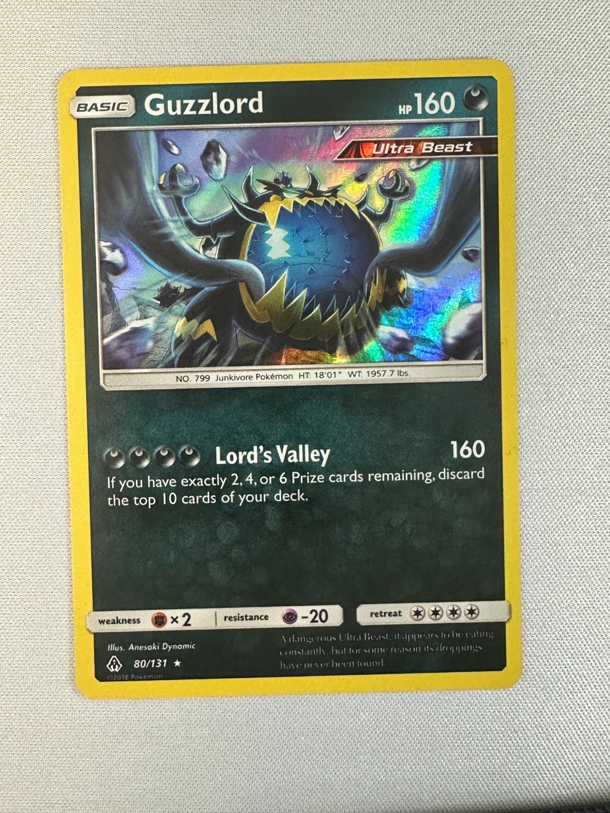 Pokémon TCG Guzzlord Rare Holo 80