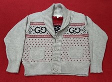 Gucci Unisex Kids  Gray Cardigan Sweater W/Pockets EUC - Size 4