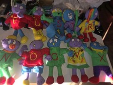 Vintage The Letter People Plush Puppet Lot of 10 - N E O Q S T X V R U - Nice