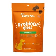 Zesty Paws Probiotic Bites for Dogs, to Support Gut Health, Pumpkin 60ct