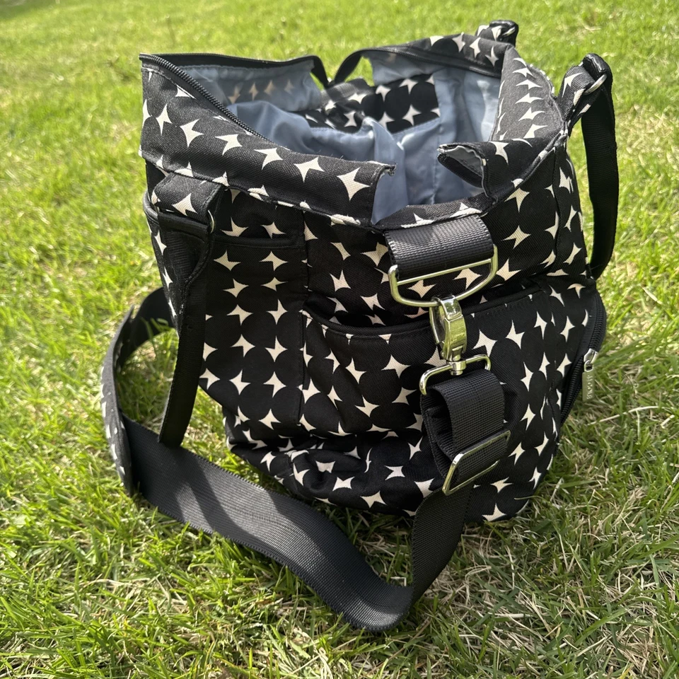 Bolsa de fraldas JJ Cole designer preto e branco nova com etiquetas - Imagem 4 de 4