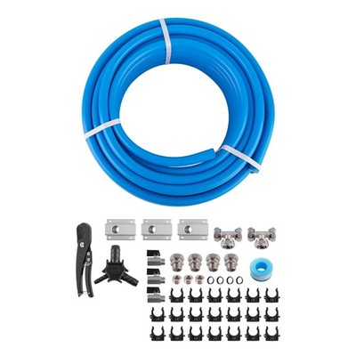 Compressed Air Line System Master Shop Piping Kit Bendable Tubing 3/4 inch Blue