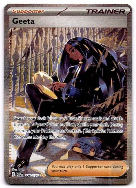 Geeta 226/197 Special Illustration Rare Obsidian Flames Pokemon MP