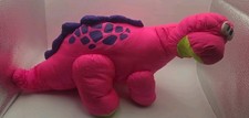 Vintage 1992 Fisher Price Puffalump Dino Roars Brontosaurus Dinosaur Pink