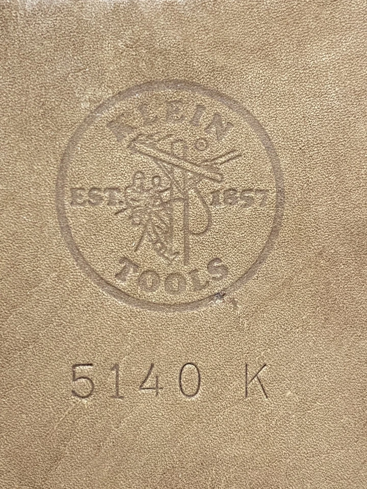 VTG NOS Deadstock Leather KLEIN TOOLS 5140K Lineman's Tool Belt Pouch Bag - Image 2 of 4