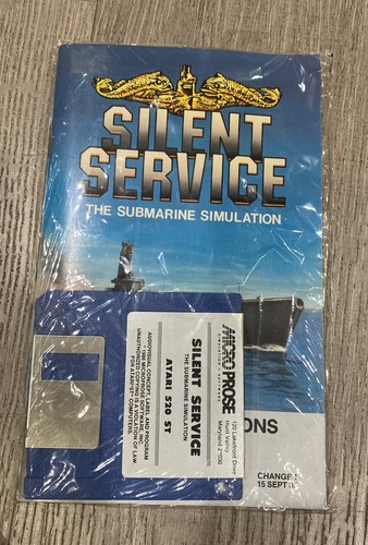 Silent Service Atari 1040/520 ST Microprose - NEW / SEALED - NO BOX - Picture 1 of 4