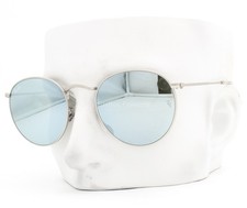 Ray-Ban Round Sunglasses RB 3447 019/30 Matte Silver Mirror Glass 50mm with Case