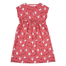 Sanrio Hello Kitty Gingham Room Dress Pink Cotton Lounge Wear Japan