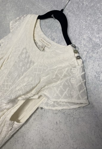CHELSEA & VIOLET französisches elegantes ärmelloses Kleid weiß Spitze Größe Small/gebraucht - Bild 13 von 17