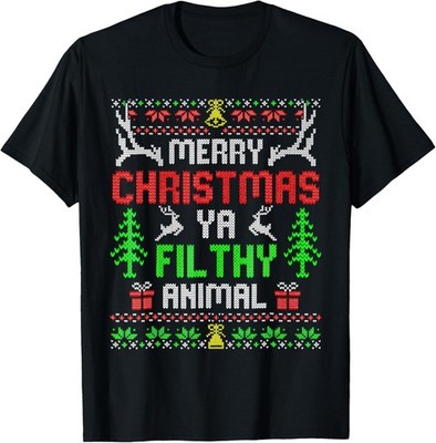 Merry Christmas Animal Filthy Ya Xmas Family Pajama T-Shirt