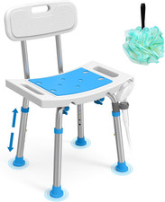 Shower Chair for inside Shower with Removable Back, Adjustable Height, FSA/HS...