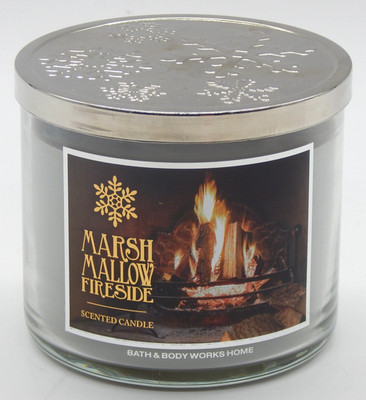 New Bath And Body Works Marshmallow Fireside 3-Wick Candle