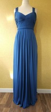 COAST Dress Sz 16 Blue party maxi evening Long wedding guest prom Grecian Cruise