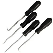 QTY4 Mini Hook and Pick Set O-Ring Cotter Pin Oil Seal Removal Puller Hand Tool