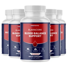 ElaraCore Blood Balance Support for Healthy Blood Sugar Levels - 5 Bottles
